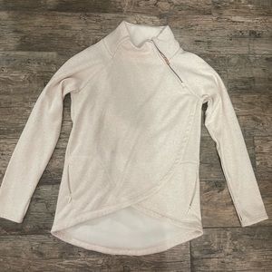 Athleta- Cream Cozy Karma Asymmetrical Pullover- M